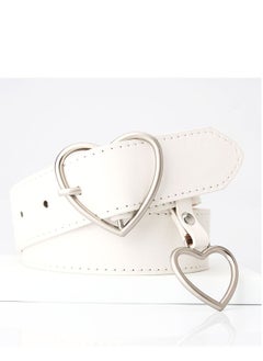 Buy Trend All Kinds Of Love Buckle Fashion Ladies Belt 105cm White in Saudi Arabia