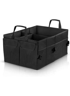 اشتري Aesthetics Of The Car Trunk Storage Bag The Black Super Sturdy Foldable Storage Box Of The Car Truck Anti-Skid And Waterproof 3-Layer Bottom W Design Box في الامارات