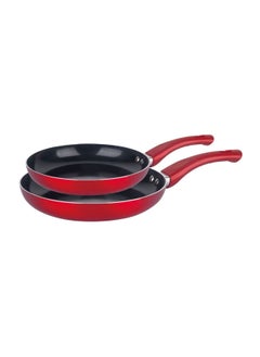 Buy Eco Ceramic Frypan Nonstick Frying Pan Set of 2 Pcs 22cm and 26cm in UAE