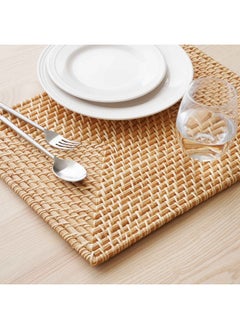 Buy Natura Rattan Rectangle Placemat 48X35.5X1cm - Natural in UAE