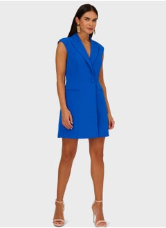 Buy Pocket Detail Front Button Blazer Dress in UAE