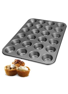 Buy 24-Cup Cupcake Muffin Pan, Non-Stick Muffin Tray, Reusable Cupcake Tin for Baking Cookie, Cake, Black in UAE