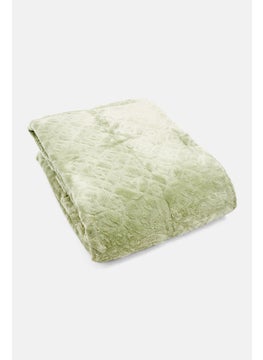 Buy King Premium Quality Jacquard Fleece Blanket 200 x 220 cm, Mint Green in UAE