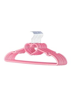 اشتري 10-Piece Heart Shape Hanger Set Pink/Silver 40x21centigram في السعودية