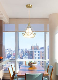 Buy Modern and Simple LED 3-Color Light-Adjustable Chandelier, Suitable for Homes, Restaurants, and Bars in Saudi Arabia