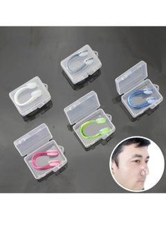 Buy Set of 5 Silicone Nose Clips for Swimming Nose Plugs Nose Guard Kits for Adults and Children with Packaged Box in Saudi Arabia