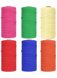 Buy 6 Pack 3mm Cotton Rope Colored Cotton Cord 6 x 100M in UAE