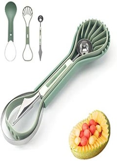 اشتري Melon Baller Scoop Set,Premium 6 In 1 Stainless Steel Watermelon Cutter Fruit Carving Tools,Fruit Scooper Seed Remover,Dig Pulp Separator Fruit Slicer في الامارات