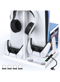 Buy PS5 Vertical Stand with Controller Charging Station & Suction Cooling Fan | OIVO in UAE