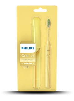 Buy Philips One by Sonicare Battery Toothbrush, Mango Yellow, HY1100/02 in UAE
