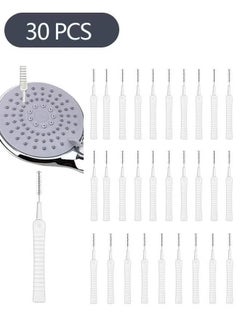 Buy 30 Piece Shower Nozzle Cleaning Brush, Anti Clogging Nylon Cleaning Brush, Gap Hole Cleaning Brush for Bathroom Shower Cleaning Tool in Egypt