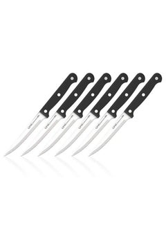 اشتري Kiso® Dishwasher Safe And Always Sharp 6 Piece Black Steak Knife Set في السعودية