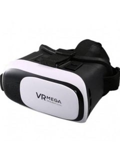 اشتري VR Mega Virtual Reality VR Box Glasses for Mobile Phones - White في مصر
