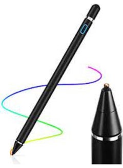 Buy Stylus Pens for Touch Screens, 1.45mm High Precision and Sensitivity Point iPad Pencil Fine Point Active Smart Digital Pen for Tablet Work at iOS and Android Touch Screen Black in UAE