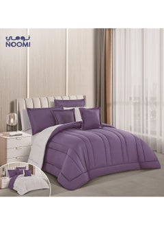 Buy 8 Piece Comforter Set Two Sided Microfiber Double King Size 240x260 in Saudi Arabia