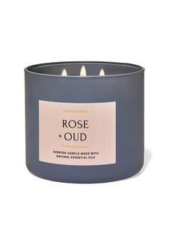 Buy Rose And Oud 3-Wick Candle in UAE