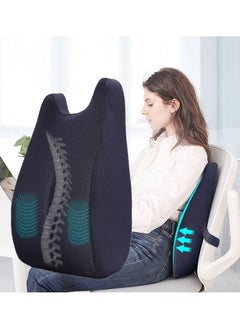 Buy Memory Foam Back Cushion Lumbar Support With Mesh Cover For Office Home Driver School in Saudi Arabia