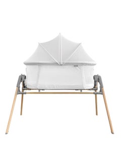 اشتري Teknum 3-IN-1 Baby Rocker Bassinet/ Infant Crib w/ Mosquito net - White في الامارات