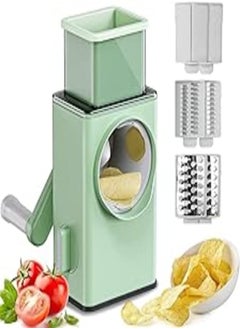 Buy HaRvic Multifunction Manual Rotary Cheese Grater Shredder Mandolin Drum Slicer Julienne Grinder for Cheese Vegetables Potatoes Nuts Salad Cutter Machine Kitchen Gadget Tools (Cheese Grater Slicer) in Egypt