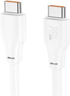 اشتري Hoco X93 - Force Fast Charging And Data Transmittion Cable (100W - 3A - 2M), USB-C To USB-C Plug, Compatible With Samsung Huawei Xiaomi Oppo - White في مصر