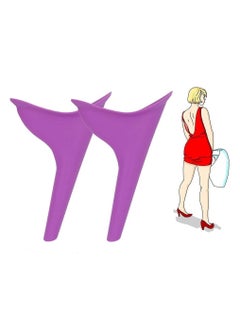 Buy Reusable Silicone Funnel-Shaped Urinal For Sit-Free Urination For Camping, Travel And Outdoor For Women - 2 Pieces in Egypt