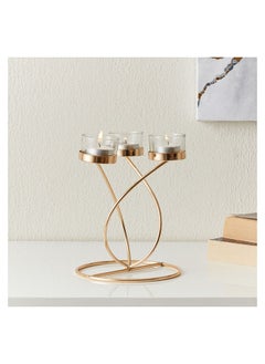 اشتري Eva Metal Candle Holder With 3 Glass Votives 20 x 20 x 18 cm في الامارات