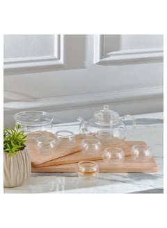 اشتري Sip Savor 8-Piece Glass Tea Set 21x9x13.5 cm في السعودية