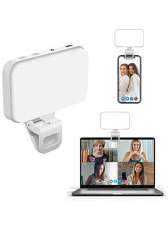 Buy Photography Light Clip on Phone Laptop For Selfie Live Broadcasting Confrence Online Lesson Makeup Videos High Brightness 66 Beads Multiple Modes White in Saudi Arabia