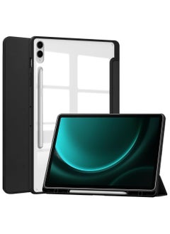 Buy Hybrid Slim Case for Samsung Galaxy Tab S9 FE 5G 10.9 Inch/Galaxy Tab S9 11 Inch 2023 with S Pen Holder Shockproof Cover with Clear Transparent Back Shell Auto Wake/Sleep in UAE