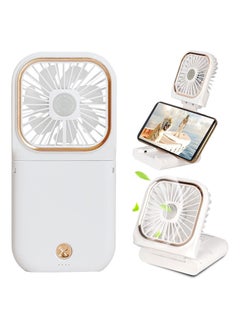 Buy Mini Handheld Fan Portable Charger Small Fan Breeze Quiet Power Rechargeable USB Fan for Travel Small Personal Fan, Outdoors, Hiking, Camping, white in Saudi Arabia