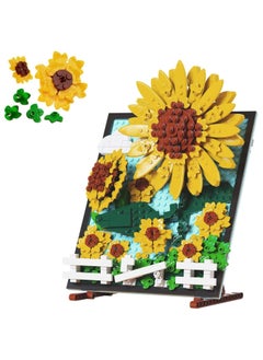 Buy Sunflower 3D Art Decoration Building Blocks Artificial Flower Toy Set Educational Gift for Kids and Adults Unique Home Decor Perfect for Birthdays and Special Occasions in Saudi Arabia