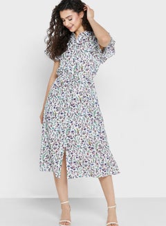 Buy Tiered Ruffle Sleeve Dress in UAE