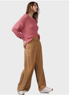 Buy High Waist Wide Leg Pants in UAE