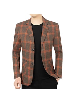 Buy 2024 Spring Autumn Mens Blazer Casual Business JacketXZ1760 Curry XZ1760 Curry in UAE