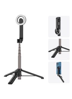 Buy WS-22005 27.1-inch Mini Magnetic Selfie Stick Desktop Tripod with Telescoping Rod 5 Sections 360°Rotatable with Magnet Ring & Remote Control Compatible with iPhone 15/14/13/12 Smartphone in UAE