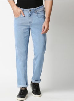 اشتري Mid Rise Light Wash Relaxed Fit Jeans في السعودية