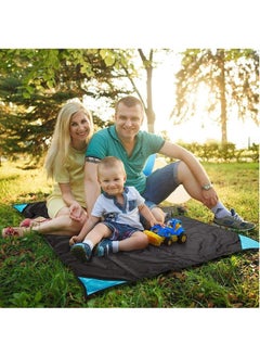 Buy Beach Mat Pocket Size Portable Picnic Mat Waterproof Sand-Free Camping Picnic Travel Mat Sandy Beach Mat 145x195 Cm - Black in Egypt