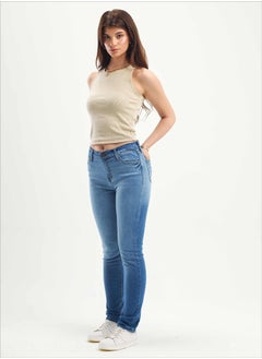 اشتري High-Waist Medium Wash Degrade Cigarette Jeans. في مصر