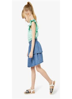 اشتري Chambray Tiered Skirt في السعودية