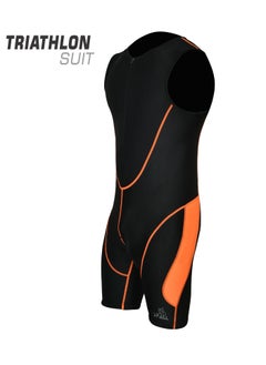 Buy Men Triathlon Tri Suit Compression Running Swimming Cycling Skin Tight Padded in UAE