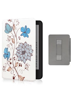 Buy Case for 6.8" Kindle Paperwhite 11th Generation 2021 Signature Edition PU Leather Cover with Hand Strap 2023 Release, Magical Flowers in UAE