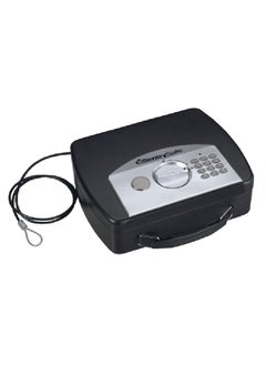 Buy Small Portable Digital Combi and Override Key Lock Box Black and Silver 1kg P008E in Saudi Arabia