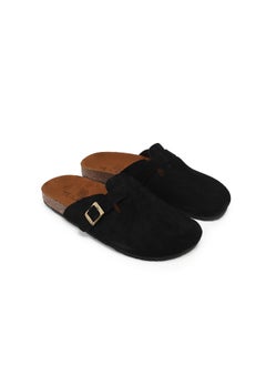 Buy Tujoo Men Suede Leather Clog Black in Egypt