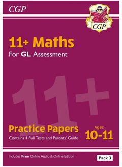 اشتري 11+ GL Maths Practice Papers: Ages 10-11 - Pack 3 (with Parents' Guide & Online Edition) في الامارات