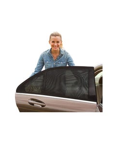 Buy Car Side Window Sun Shade Windshield Protects Kids, Baby and Pets from Sun Glare And UV (1Pair for Back side Glass) in UAE