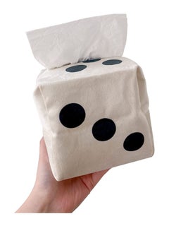 Buy Dice Tissue Box Cover Square Cloth Fabric Storage Bagwashable Fabric Comfortable and Durable for Bathroom Office Car Tissue Holder Vanity Can be Used As an Dice Toy Party Game in Saudi Arabia