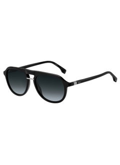 Buy Men's Uv Protection Round Shape Metal Sunglasses Boss 1435/S Grey 45 - Lens Size: 45 Mm - Black in Saudi Arabia