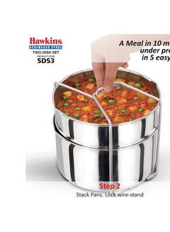 Buy Hawkins Stainless Steel 2 Dish Set in UAE