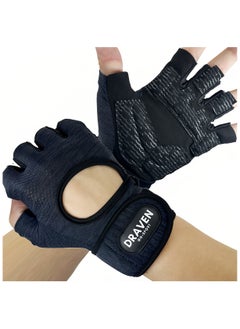 Buy DRAVEN-GG Gym Gloves Men - Silicone Non-slip Palm Pad,enhanced Grip,high Performance, Breathable, Durable Workout Gloves - Wrist Support Fitness Gloves For Sport, Exercise, Weightlifting And Training in UAE