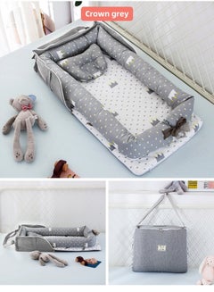 Buy Baby Travel Bed Portable Mobile Diaper Bag Newborn Multi-function With Toys Multipurpose Mummy Bag Grey in Saudi Arabia